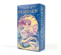 Collezione completa dell'Archetipo Marino dei Tarocchi - Set professionale con simbolismo acquatico e immagini nautiche Sirena sottomarina,Luce della scultura,Fulmine rosaCarta tessile