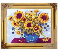 Collezione d' Arte arazzo Kit Girasoli, 100% Cotone, Multicolore, 38 x 25 x 0.5 cm