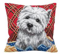 Collezione d'Arte 40 x 40 cm Bichon Punto Croce Cuscino Kit