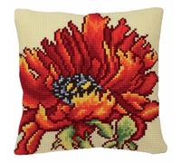 Collezione d'Arte 40 x 40 cm Delizioso Poppy Punto Croce Cuscino Kit