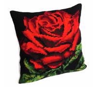 Collezione d'Arte 40 x 40 cm Rosa Damascena Punto Croce Cuscino Kit