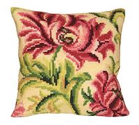 Collezione d'Arte 40 x 40 cm Wild Rose (Sinistra) Kit Cuscino Punto Croce