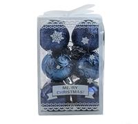 Collezione di 12 palline di Natale mozzafiato per trasformare il tuo albero in un capolavoro festivo (blu notte profonda)