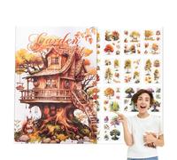Collezione di adesivi Botanical Garden - motivo floreale, adesivi di carta | tema naturale - forniture artigianali per quaderni, pianificatori, giornali, progetti di decorazione del diario