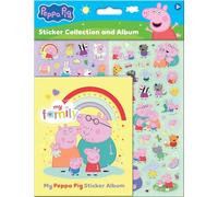 Collezione di adesivi e album della famiglia Peppa Pig, con la nuova sorella Evie | Prodotto con licenza ufficiale | Riutilizzabile su superfici non porose | Età 3+, unisex | Regali, regali, borsa per