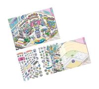 Collezione di adesivi multipli in PET per decorazioni artigianali paesaggistiche etichette artistiche adatte per spazi creativi e aree di studio adesivi artigianali in PET