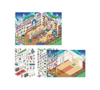 Collezione di adesivi multipli in PET per decorazioni artigianali paesaggistiche etichette artistiche adatte per spazi creativi e aree di studio adesivi artigianali in PET