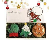 Collezione di candele di Natale, candele profumate di Natale, set di 3 candele profumate per la casa, candele profumate invernali fatte a mano, candele creative di soia per albero di Natale per f