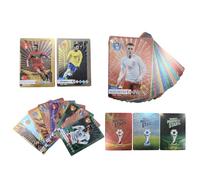 Collezione di carte collezionabili World Football Stars, design olografico, set da 55 pezzi, multicolore