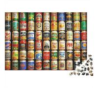 Collezione di cibo in scatola Puzzle da 1000 pezzi Collezione di lattine di birra da assemblare Adulti dai 12 anni in su Gioco educativo Decorazione per la casa Difficile Sfida Compleanno 52x38cm
