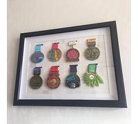 Collezione di cornici per Foto, espositore per più Immagini, medaglie, espositore per medaglie Sportive Militari, medaglie di Guerra, medaglie, Cornice in Rovere Invecchiato Medio
