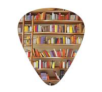 Collezione di divertenti scaffali per libri e plettri per chitarra stampati a scala, 12 pezzi in una scatola che rendono il suono chiaro per ukulele, chitarra acustica elettrica e basso (0,46 0,71