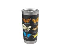 Collezione di Farfalle Specie Insetti Farfalla Bicchiere termico in acciaio inox doppia parete