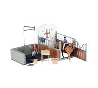 Collezione di giocattoli per bambini in plastica atossica modello cavalli con scena del bagno in miniatura decorazione per giocare fantasioso simulazione cavallo