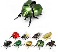 Collezione di insetti interattivi realistici: coleotteri striscianti, api e coccinelle realistici per giochi educativi dei bambini, figura di insetti mobili a vento, regalo di scienze della natura per