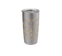 Collezione di insetti vintage Entomologist Botanical Bug Bicchiere termico in acciaio inox doppia parete