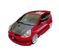 Collezione di modelli auto in resina statica blu Honda Jazz scala 1 18, ornamenti per scene souvenir(Rosso)
