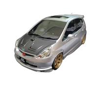 Collezione di modelli auto in resina statica blu Honda Jazz scala 1 18, ornamenti per scene souvenir(Argento)