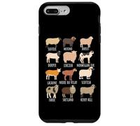 Collezione di razze di pecore, divertente per gli amanti delle pecore Custodia per iPhone 7 Plus/8 Plus