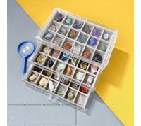 Collezione di rocce e minerali Scatola da esposizione a 3 strati Giocattolo