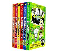 Collezione di set di 6 libri Bunny Vs Monkey (Bunny Vs Monkey, League of Doom, The Supersonic Aye-Aye, The Human Invasion, Ascese of the Maniacal Badger, Multiverse Mix-up!)