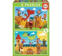 Collezione Educa 2 set con puzzle di qualità da 48 pezzi, dai 4 anni in su