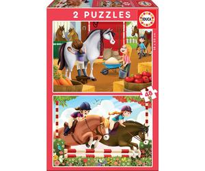 Collezione Educa 2 set con puzzle di qualità da 48 pezzi, dai 4 anni in su