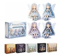 Collezione fai da te per patchwork con fate, divertente kit da cucito con fata floreale, per realizzare 4 bambole in tessuto con elfi alati, set completo di forniture in tessuto fai da te per