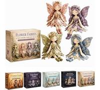 Collezione fai da te per patchwork con fatine dei fiori, kit da cucito per realizzare 4 bambole di stoffa con elfi alati, progetti artigianali in tessuto, decorazione creativa per la casa, regalo