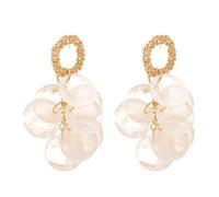 Collezione Holiday Resort Orecchini con Conchiglia Rotonda Ispirata-Gioielli Bohemian da Spiaggia con Poste in Argento Sterling, Orecchini pendenti Leggeri Eleganti per le Donne, Accessori