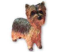 Collezione Leonardo Cane Yorkshire Terrier Ornament, Pietra, Marrone Chiaro