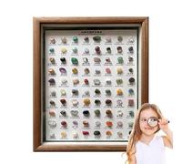 Collezione Minerali - Set Di Pietre Preziose Natura, Scatola Regalo Cristallina | Gemme Grezze Portatili, Minerali Del Set Di Identificazione, Collezione Di Pietre Per Bambini E Adulti, Decorazione Pe