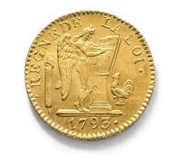 Collezione monete antiche francia, Moneta argento francesi, monete oro vecchie lire italiane, per collezionisti moneta commemorative antica europee, francia souvenir (1793 24 Livres gold)