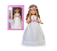 Collezione Nancy Communion, Bambola vestita da Prima Comunione e Corona di Fiori, bionda, con Abito Bianco, da Regalare, Riedizione 2023, Famosa (NAL01000)