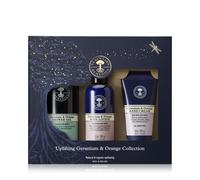 Collezione Neal's Yard Uplifting Geranium & Orange con olio essenziale di geranio per tutti i tipi di pelle, approvata dai vegetariani e cruelty-