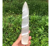Collezione regalo di cristallo Bacchetta a spirale di selenite Pietre e cristalli di quarzo naturali Bastone da massaggio liscio Regalo di for la casa