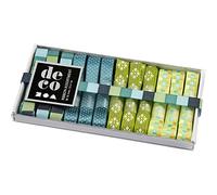 Collezione Ribbon, W: 10 mm, 12x1 m, / verde toni blu