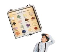 Collezione Rock - Esemplare Di Pietre Preziose Miste | Scatola Per Campioni Di, Set Didattico Su Rocce Naturali E Minerali | Kit Di Campioni Della Collezione Educational Rock - Regalo Di
