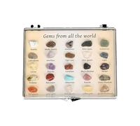 Collezione Rock for Les - Kit Di Educazione Real Rocks and Minerals, Esemplari Di Pietre Preziose Miste | Kit Di Scienze di Apprendimento Giift, Collezione Di Rock Naturale con Mappe