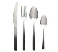 Collection Salter BW10075TK Ombre 16 pcs. stainless steel cutlery set, cutlery set for 4 persons, mirror finish, modern design, with knife, fork, spoon, teaspoon, Silver