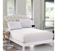 Collezione Sapphire, 800 fili di puro cotone egiziano super soffice, qualità da hotel, 40 cm di profondità, si adatta a tutte le lenzuola., Cotone, White, King