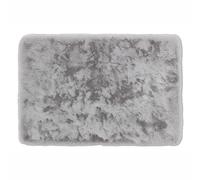 Collezione Schöner Wohnen Tappeto da bagno 60 x 90 cm - tappetino da bagno molto soffice argento - lavabile e antiscivolo