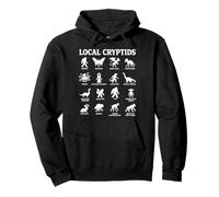Collezione Silhouette Creature Leggendarie Criptidi Locali Felpa con Cappuccio