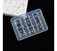 Collezione stampi per gioielli lusso per unghie artistiche 13 disegni Silicone trasparente per eleganti decorazioni per unghie Stampi per scolpire