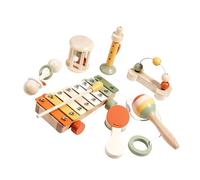 Collezione strumenti per l ' apprendimento precoce Giocattolo in legno Stimola l ' udito Tocco Sensi visivi Camminatore musicale da trascinare