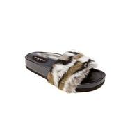 Collezione Wendy Williams Ciabatta In Pelliccia Sintetica Camio Taglia 6.5