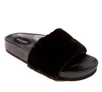 Collezione Wendy Williams Pantofole In Pelliccia Sintetica Nere Taglia 5.5