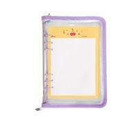 Collezionista trasparente con sacchetti postali - Agenda per quaderno a 6 fori, raccoglitore ad angolo organizer per studenti, diario A5 A6, custodia per quaderno da viaggio, protezione in PVC per not