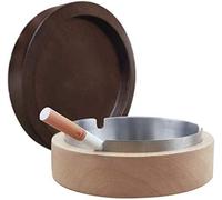 Collic Posacenere, Posacenere in Acciaio Inossidabile, Posacenere Senza Fumo, Copertura per Terrazza Esterna, Antivento in Legno, Porta Di Cenere Esterna a Goccia, Soggiorno/Lager