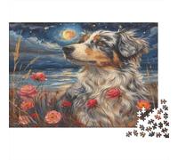 Collie di frontiera Puzzle 1000 Pezzi Adulti In puzzle in Cartone Premium,Un Classico Puzzle A Pezzi Per Enigma Di Allenamento Alla Concentrazione,Ideale Per Giochi Di Puzzle Da Viaggio,Regalo D'An